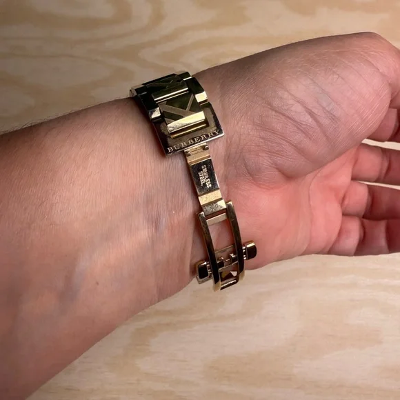 Burberry Gold and Silver Watch Used